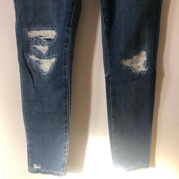 ❤️BlankNYC Distressed Patch Modern Skinny Classique Jeans Denim Size 28 - Picture 6 of 9